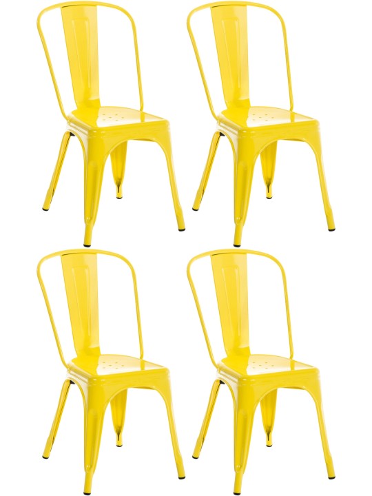 Ensemble de 4 chaises Benedikt, jaune