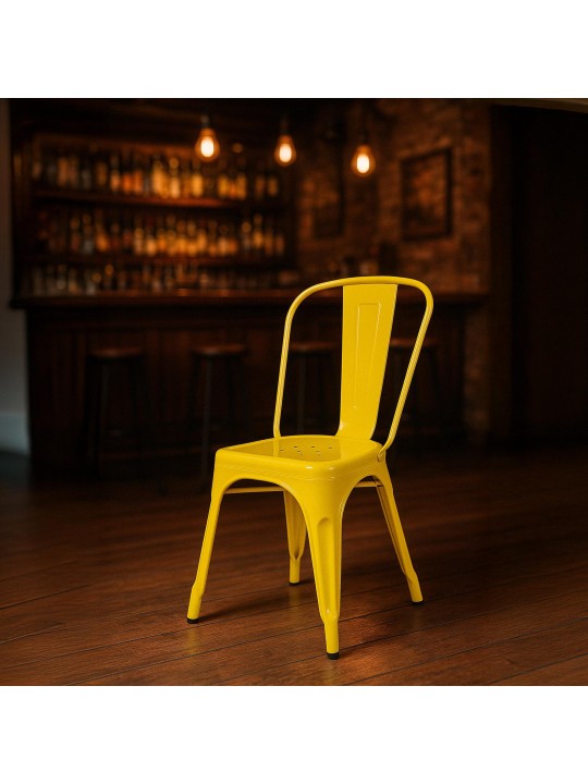 Ensemble de 4 chaises Benedikt, jaune