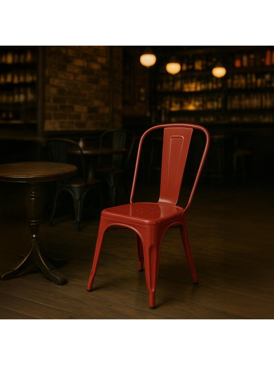 Ensemble de 4 chaises Benedikt, rouge Ensemble de 4 chaises Benedikt, rouge