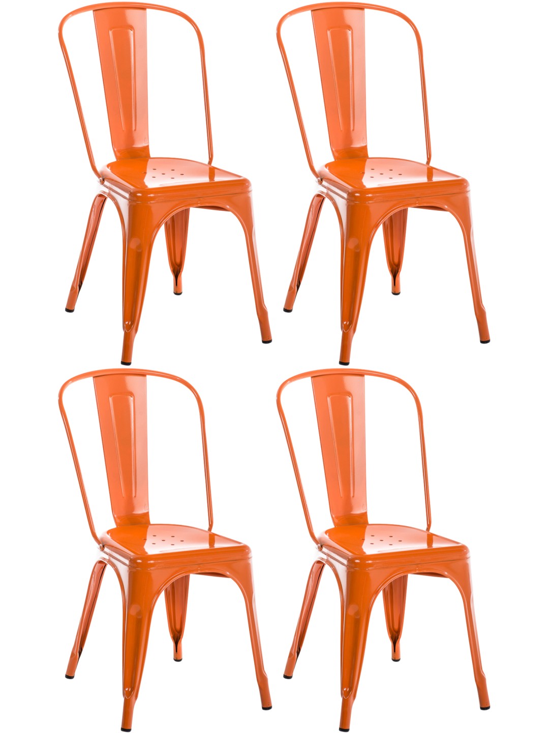 Ensemble de 4 chaises Benedikt, orange