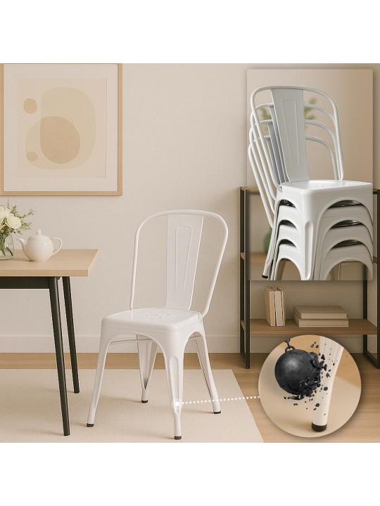 Ensemble de 4 chaises Benedikt, blanc