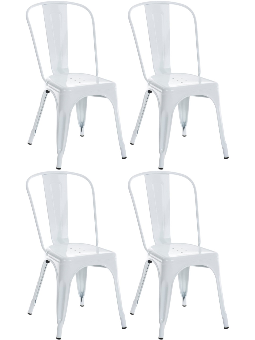 Ensemble de 4 chaises Benedikt, blanc