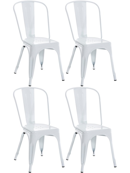 Ensemble de 4 chaises Benedikt, blanc