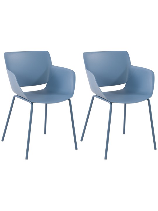 Lot de 2 chaises Alpena, bleu