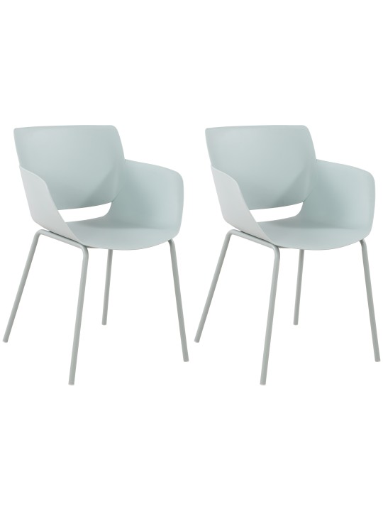 Lot de 2 chaises Alpena, turquoise