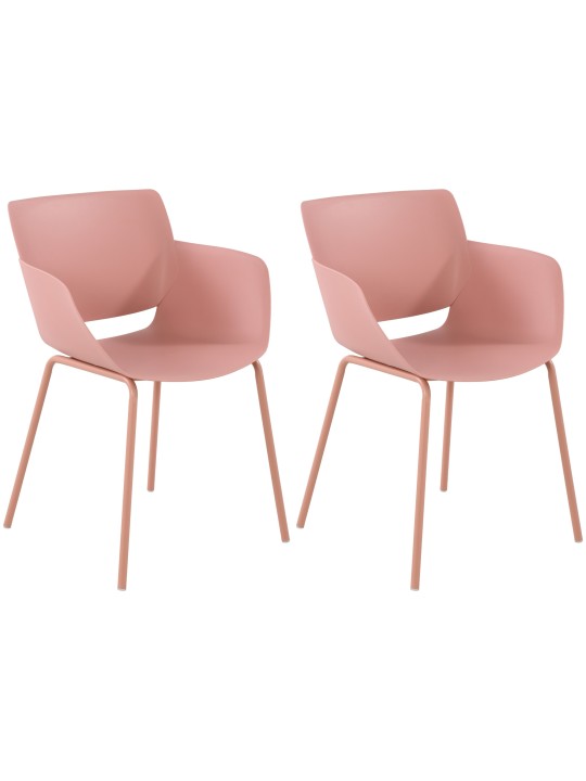 Lot de 2 chaises Alpena, rose