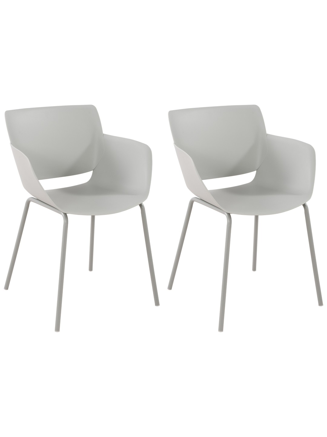 Lot de 2 chaises Alpena, gris clair