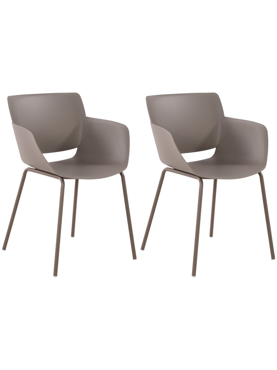 Lot de 2 chaises Alpena, taupe