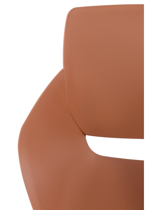 Lot de 2 chaises Alpena, terre cuite