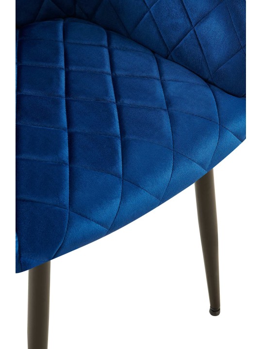 Chaise de salle à manger Monett velours B, bleu foncé Chaise de salle à manger Monett velours B, bleu foncé