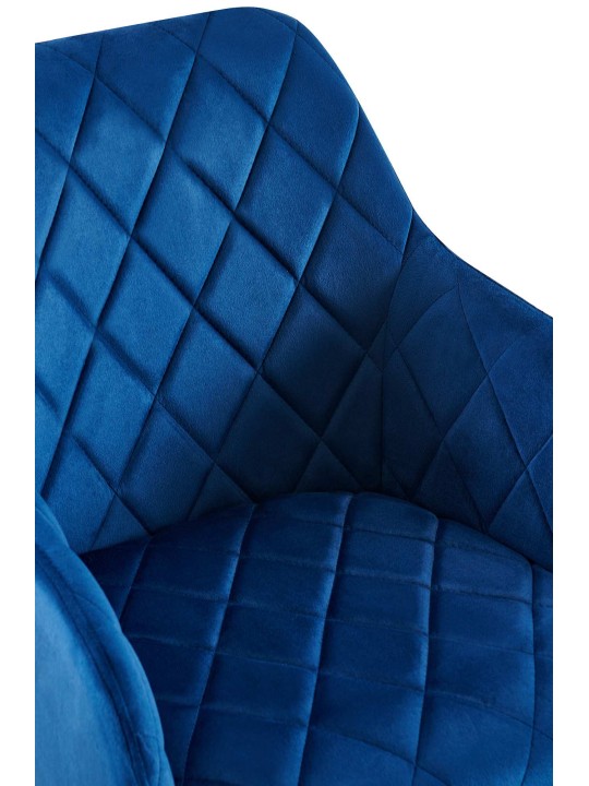 Chaise de salle à manger Monett velours B, bleu foncé Chaise de salle à manger Monett velours B, bleu foncé