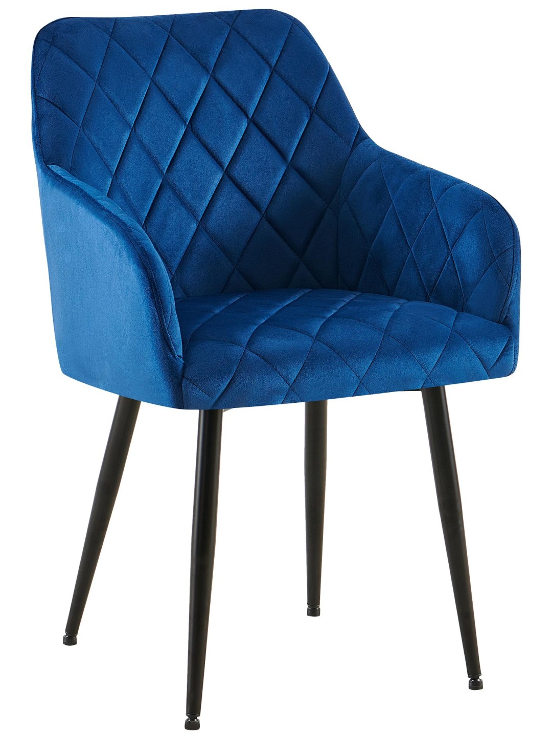 Chaise de salle à manger Monett velours B, bleu foncé