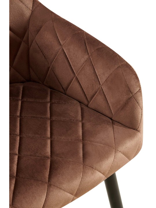 Chaise de salle à manger Monett velours B, brun Chaise de salle à manger Monett velours B, brun