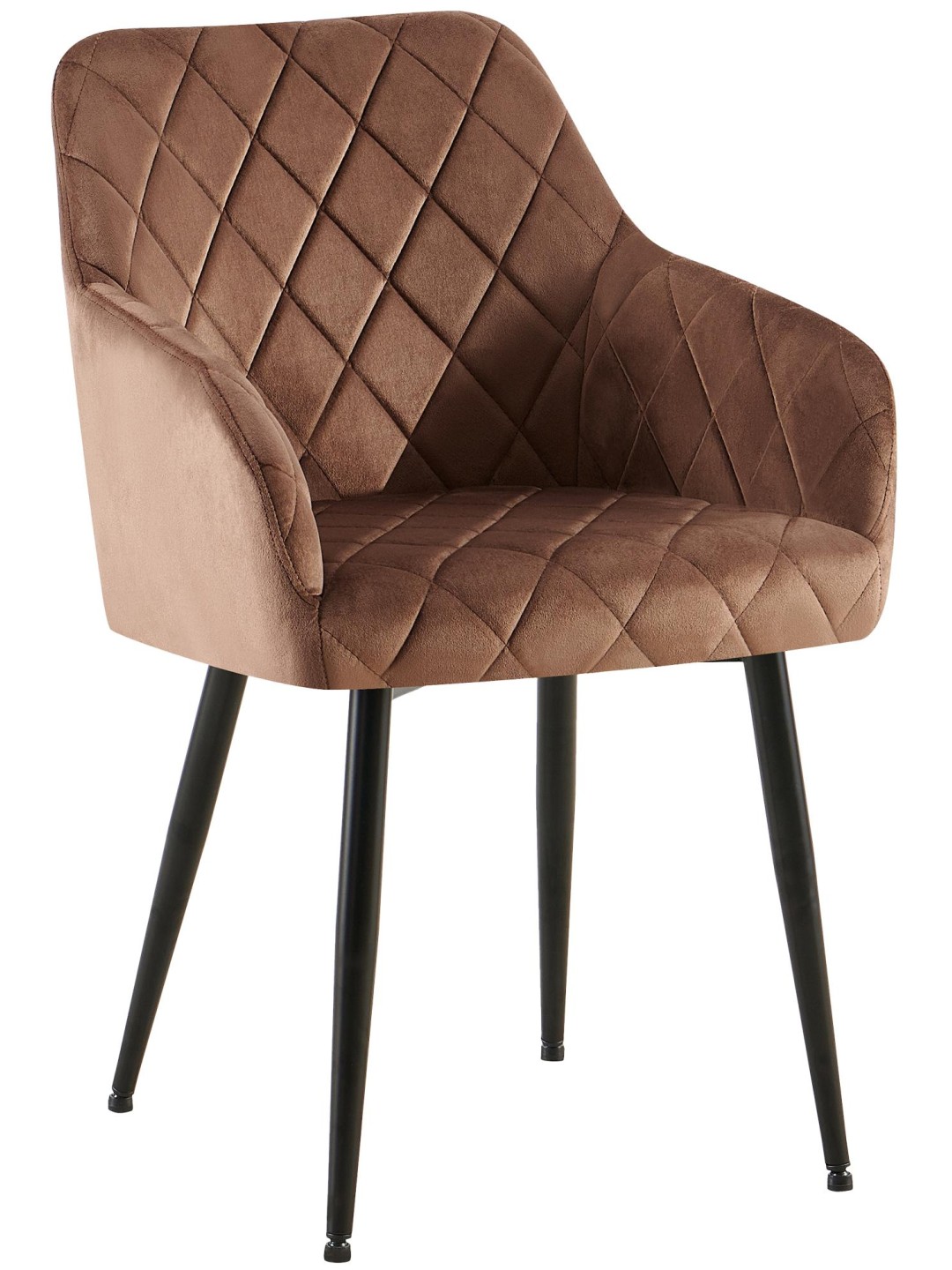 Chaise de salle à manger Monett velours B, brun