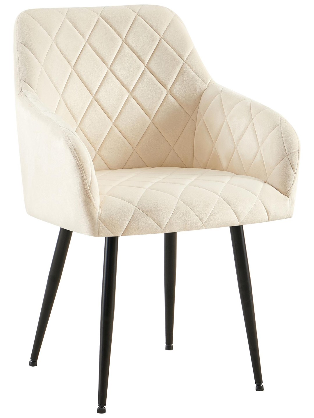 Chaise de salle à manger Monett velours B, crème