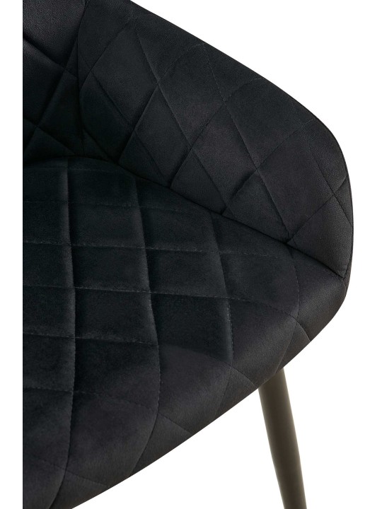 Chaise de salle à manger Monett velours B, noir Chaise de salle à manger Monett velours B, noir
