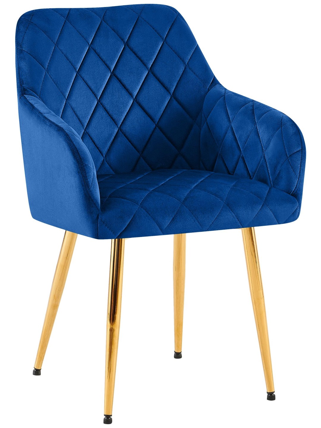 Chaise de salle à manger Monett velours G, bleu foncé