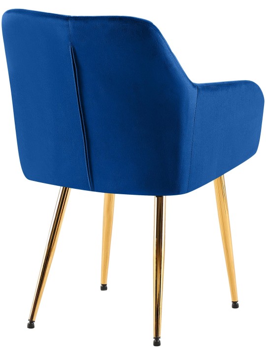 Chaise de salle à manger Monett velours G, bleu foncé Chaise de salle à manger Monett velours G, bleu foncé