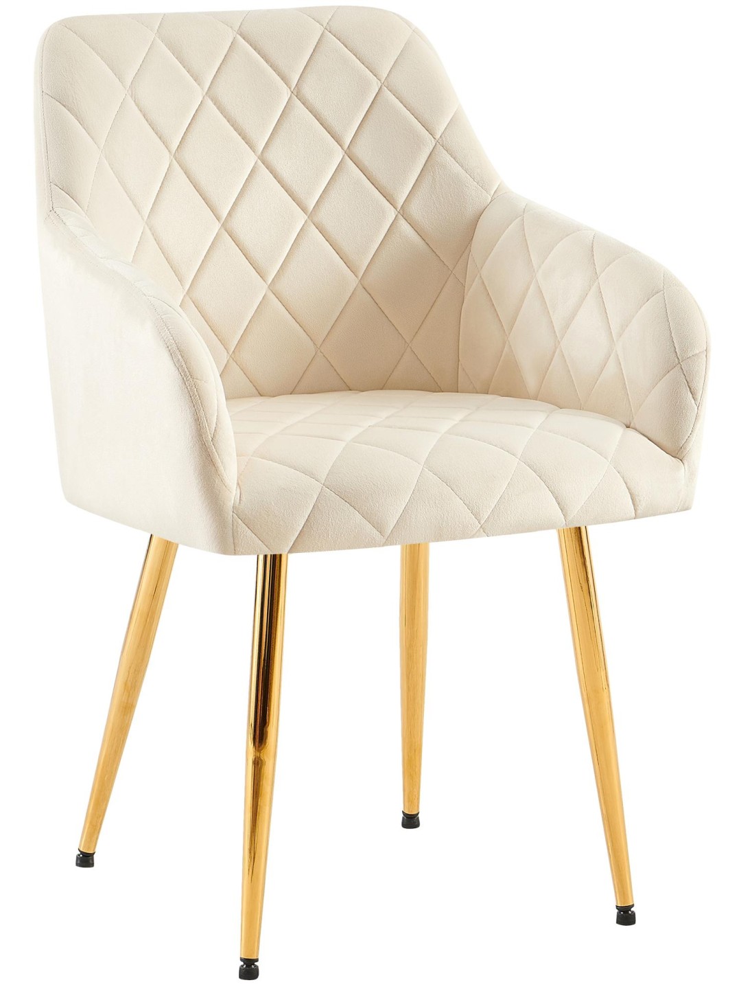 Chaise de salle à manger Monett velours G, crème