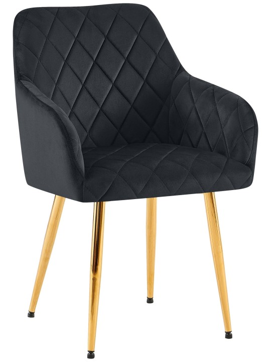 Chaise de salle à manger Monett velours G, noir Chaise de salle à manger Monett velours G, noir