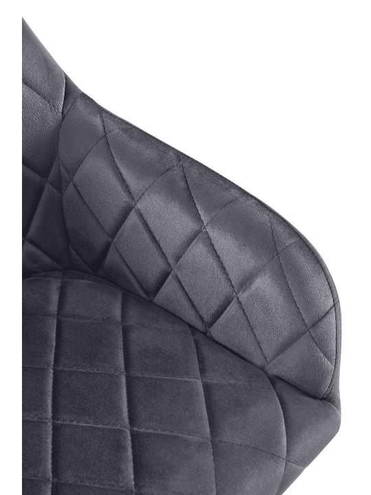 Lot de 2 chaises de salle à manger Monett velours G, gris foncé