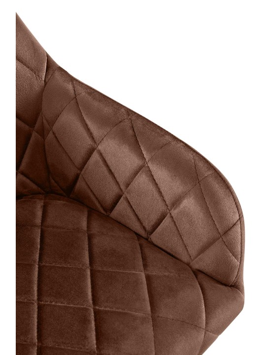 Lot de 2 chaises de salle à manger Monett velours G, brun