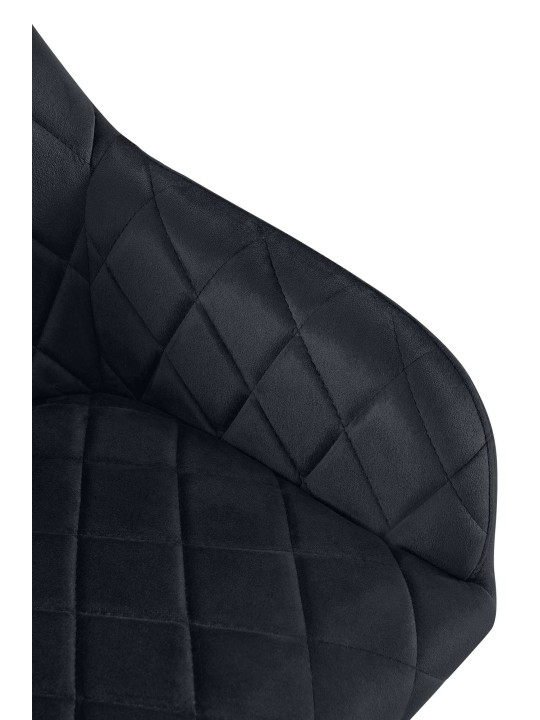 Lot de 2 chaises de salle à manger Monett velours G, noir Lot de 2 chaises de salle à manger Monett velours G, noir