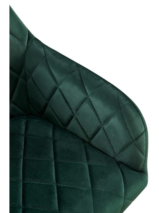 Lot de 2 chaises de salle à manger Monett velours B, vert