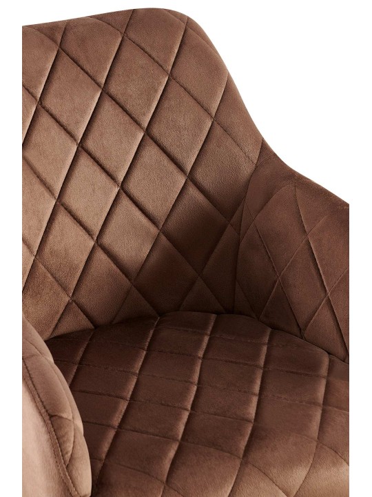 Lot de 2 chaises de salle à manger Monett velours B, brun Lot de 2 chaises de salle à manger Monett velours B, brun