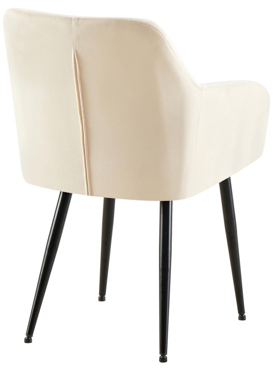 Lot de 2 chaises de salle à manger Monett velours B, crème Lot de 2 chaises de salle à manger Monett velours B, crème