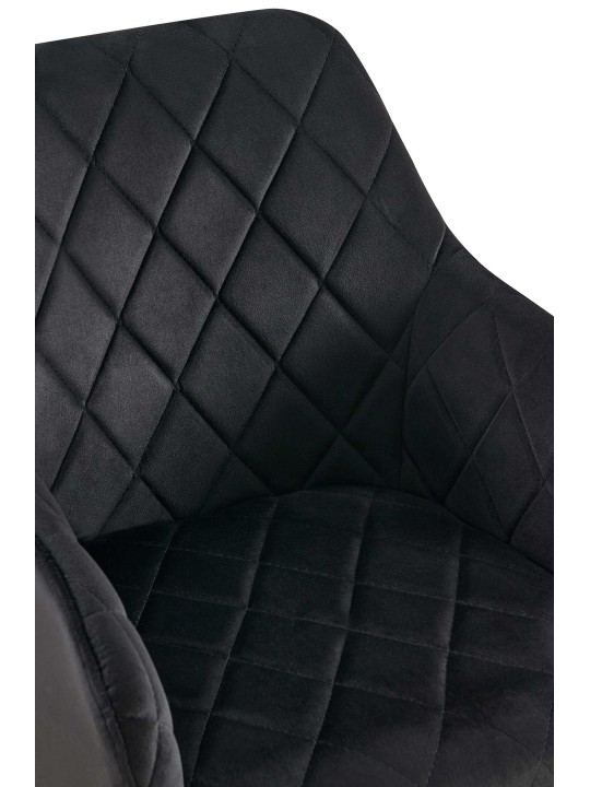 Lot de 2 chaises de salle à manger Monett velours B, noir Lot de 2 chaises de salle à manger Monett velours B, noir