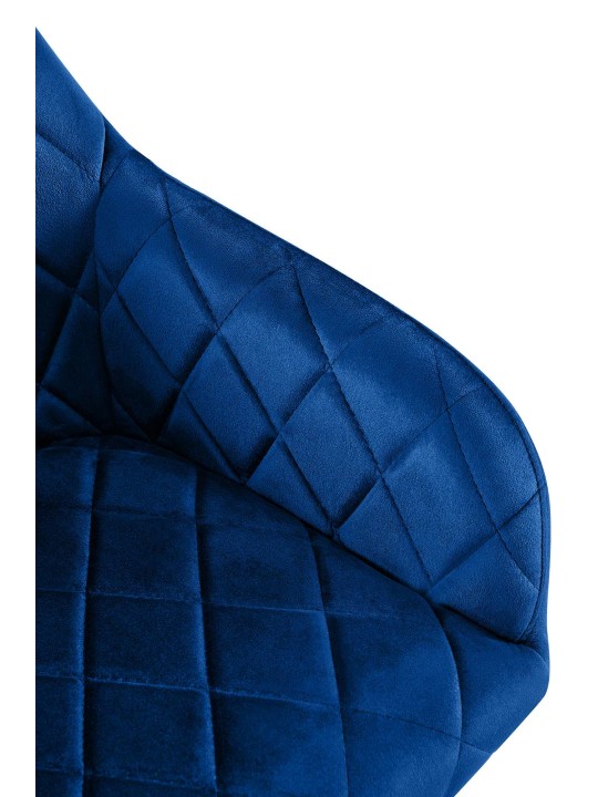 Lot de 2 chaises de salle à manger Monett velours G, bleu foncé Lot de 2 chaises de salle à manger Monett velours G, bleu foncé