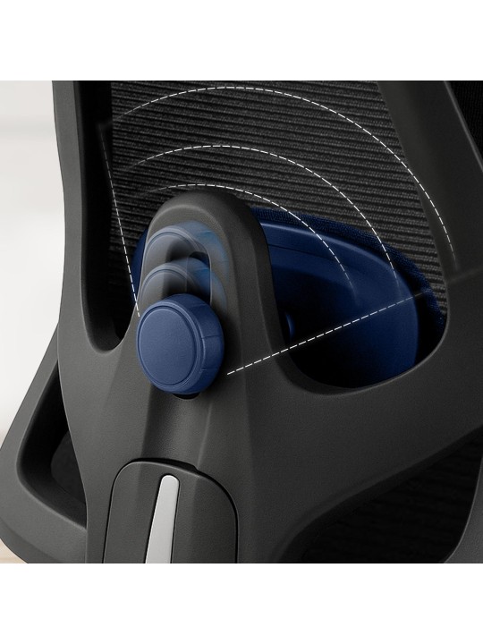 Chaise de bureau Elisha, noir