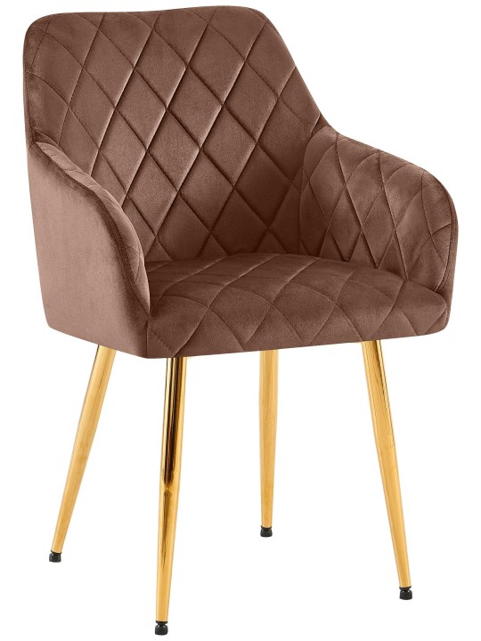Chaise de salle à manger Monett velours G, brun Chaise de salle à manger Monett velours G, brun