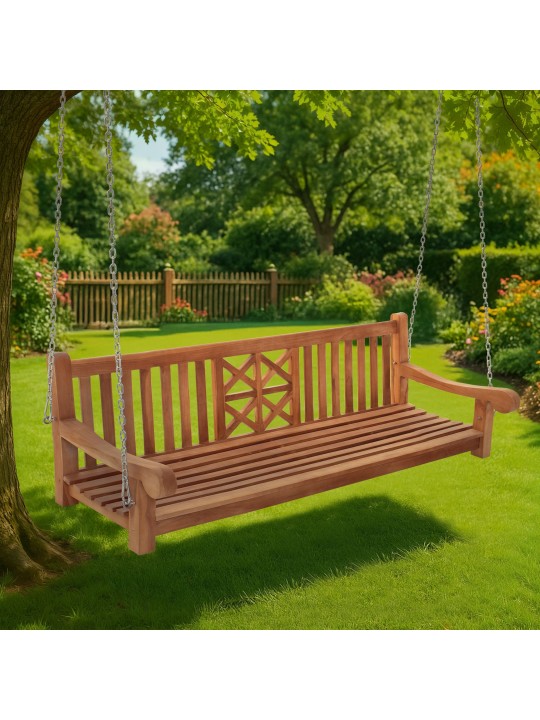 Banc balançoire Farm 200 cm, teck