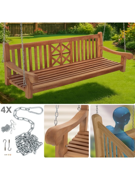 Banc balançoire Farm 200 cm, teck