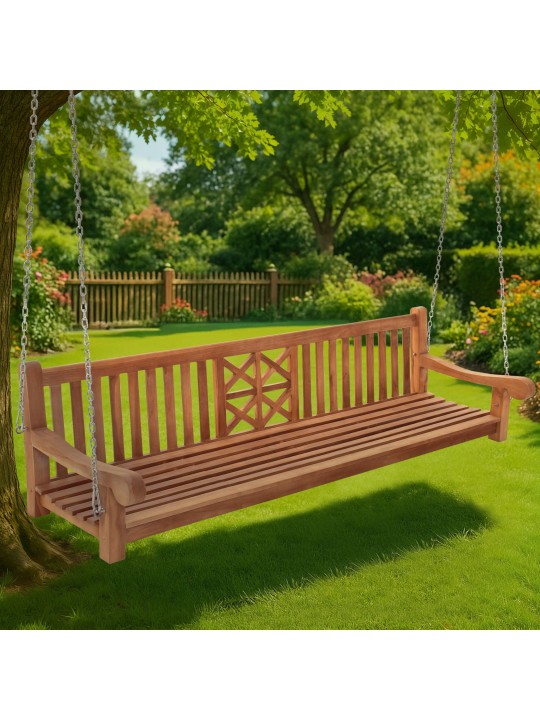 Banc balançoire Farm 240 cm, teck