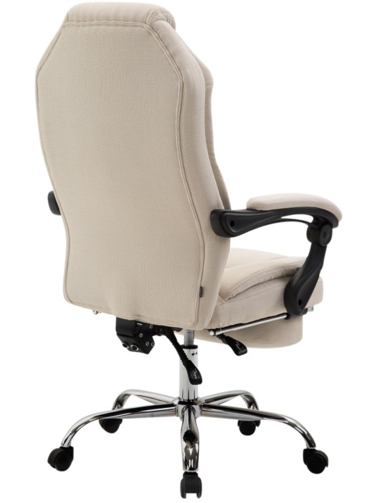 Chaise de bureau Castle en tissu, crème