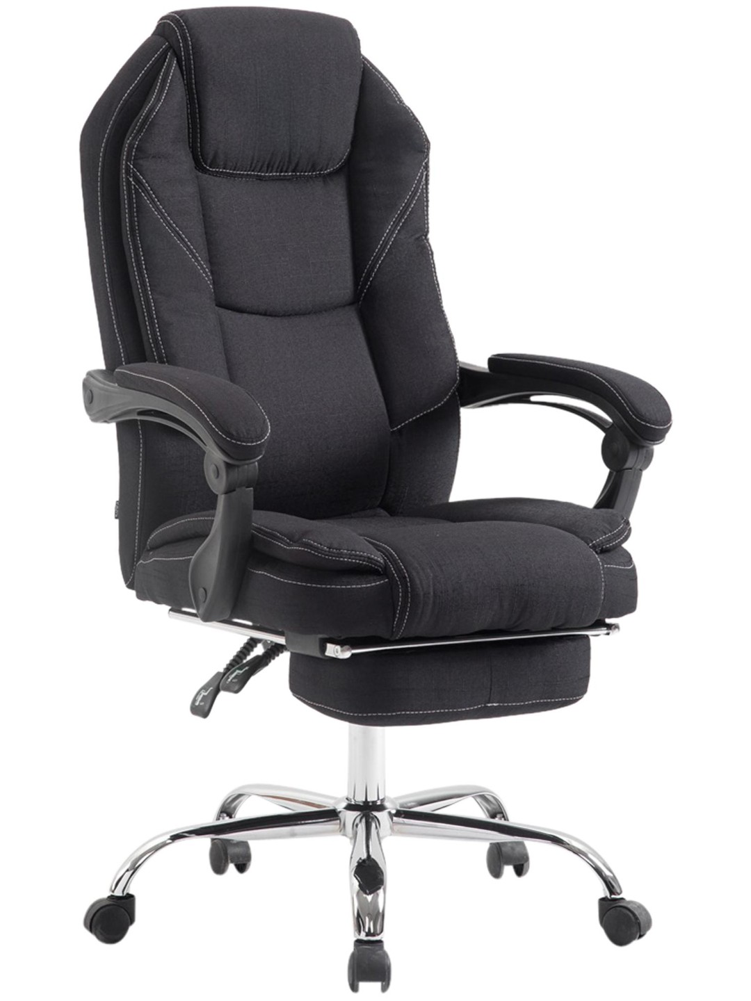 Chaise de bureau Castle en tissu, noir