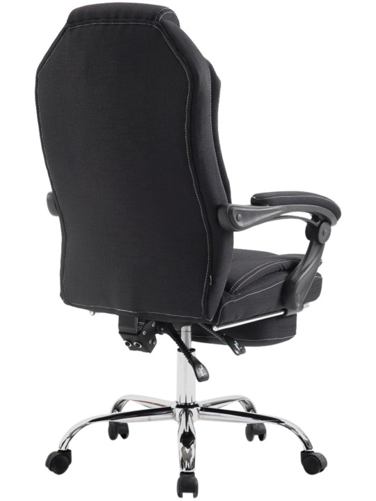 Chaise de bureau Castle en tissu, noir