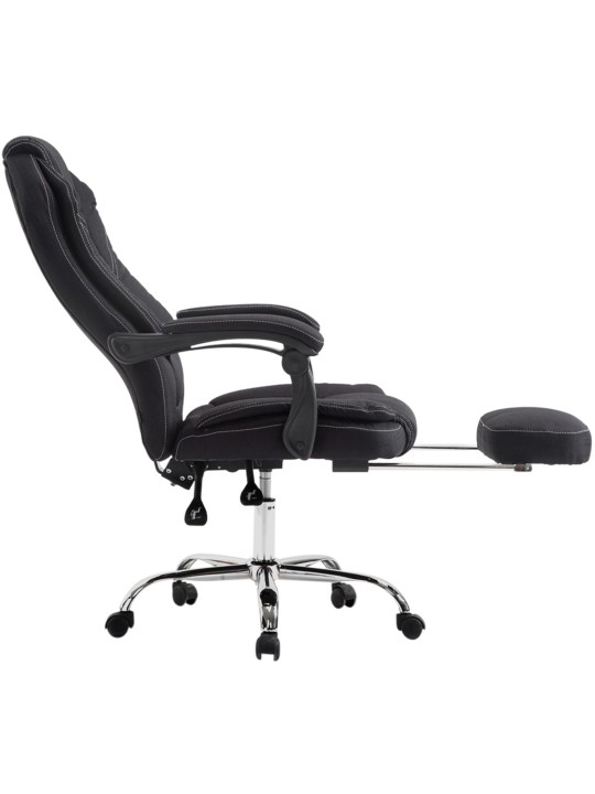 Chaise de bureau Castle en tissu, noir