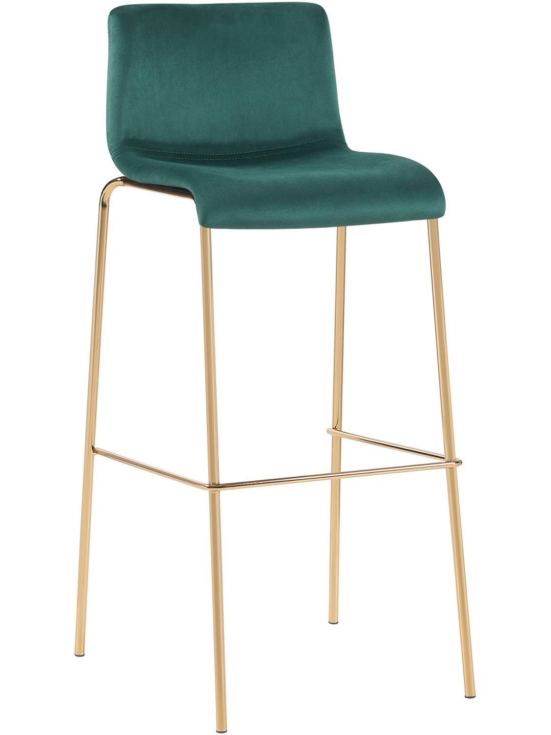 Tabouret de bar Hoover Velours 4 pieds Or, vert