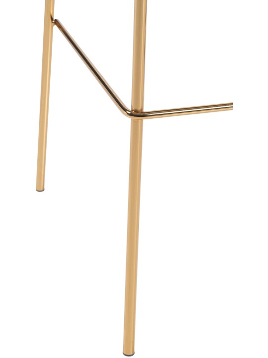 Tabouret de bar Hoover Velours 4 pieds Or, noir Tabouret de bar Hoover Velours 4 pieds Or, noir
