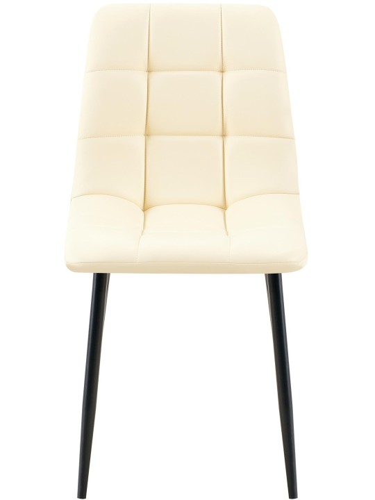 Chaise de salle à manger Antibes simili cuir, crème Chaise de salle à manger Antibes simili cuir, crème