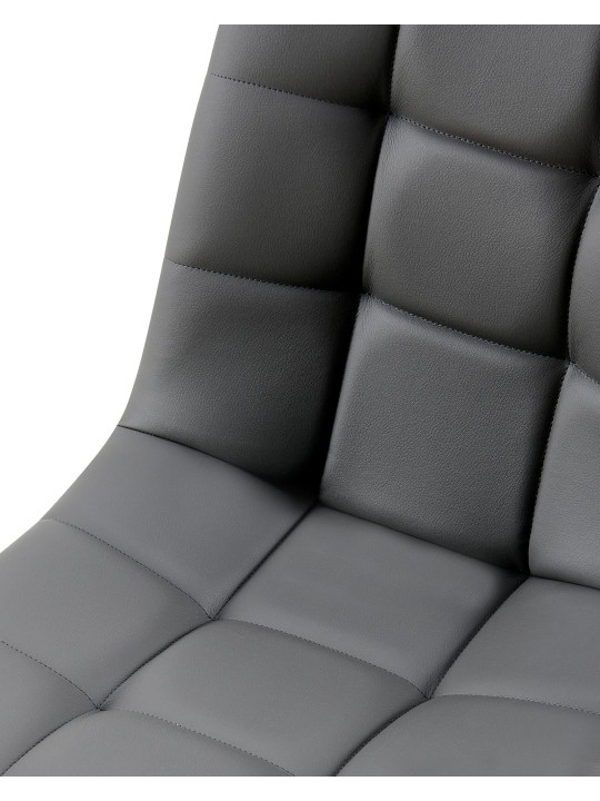 Chaise de salle à manger Antibes simili cuir, gris foncé Chaise de salle à manger Antibes simili cuir, gris foncé