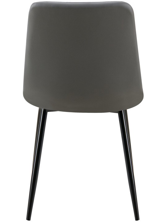 Chaise de salle à manger Antibes simili cuir, gris foncé Chaise de salle à manger Antibes simili cuir, gris foncé