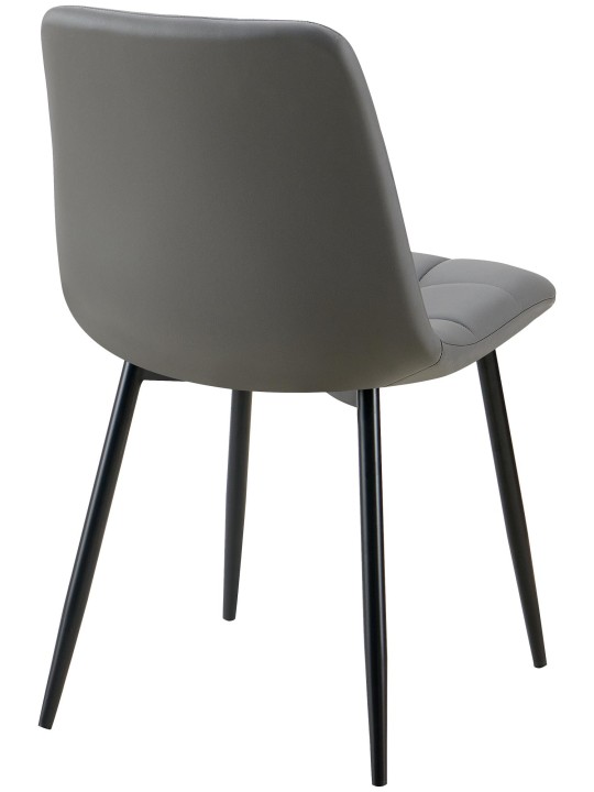 Chaise de salle à manger Antibes simili cuir, gris foncé Chaise de salle à manger Antibes simili cuir, gris foncé