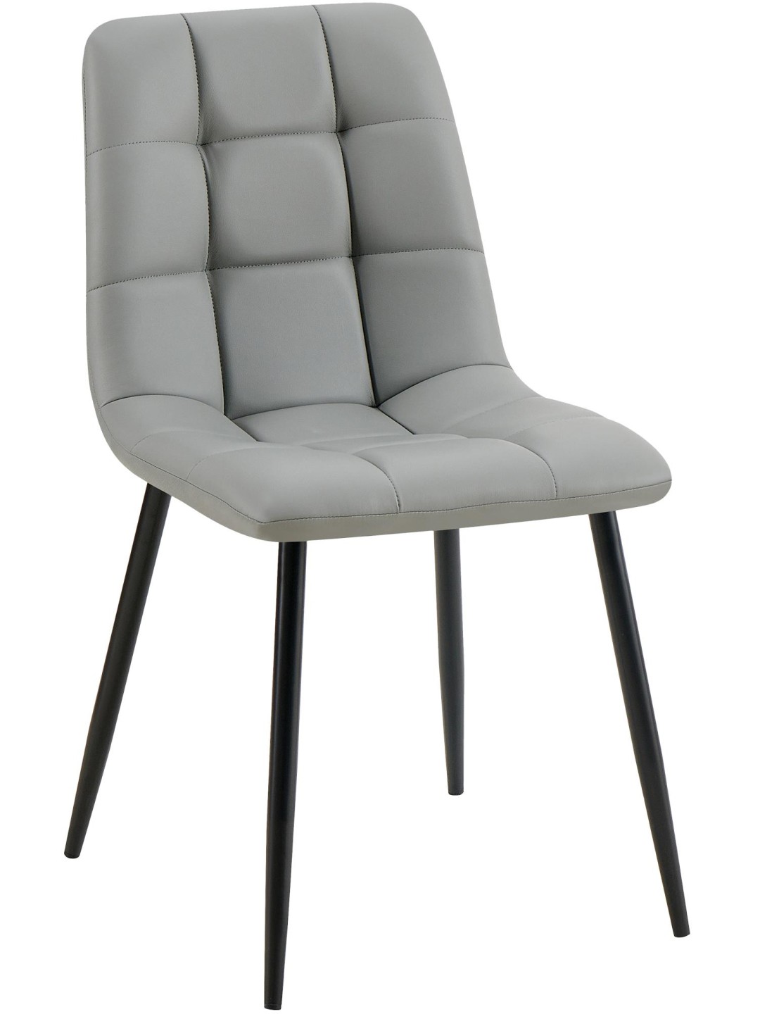 Chaise de salle à manger Antibes simili cuir, gris clair