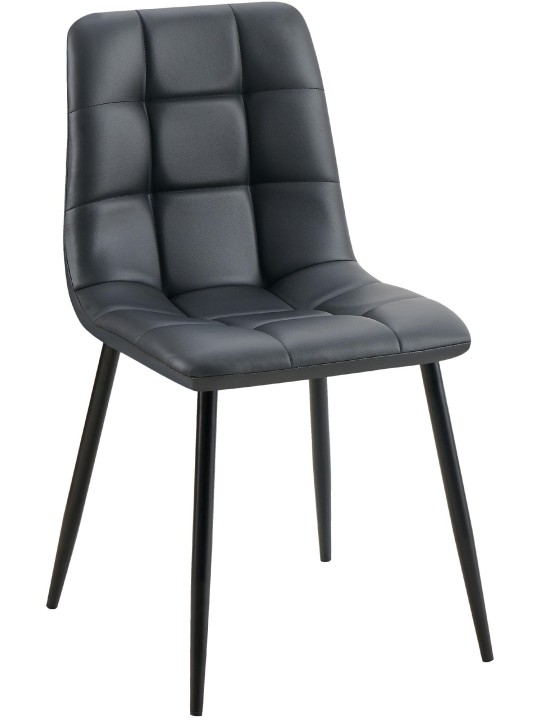 Chaise de salle à manger Antibes simili cuir, noir Chaise de salle à manger Antibes simili cuir, noir