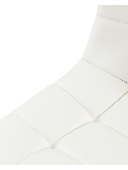 Chaise de salle à manger Antibes simili cuir, blanc